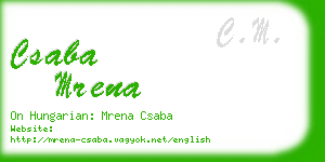 csaba mrena business card